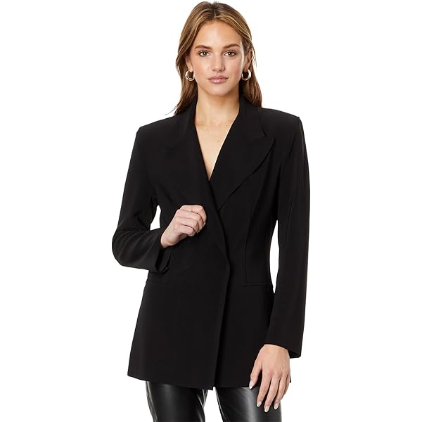 Norma Kamali Women's Oversized Single Breasted Jacket, Choc Glenn